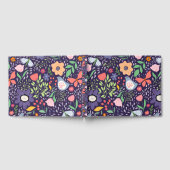 春の花と鳥のパターン ゲストブック (全面)