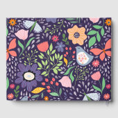 春の花と鳥のパターン ゲストブック (裏面)