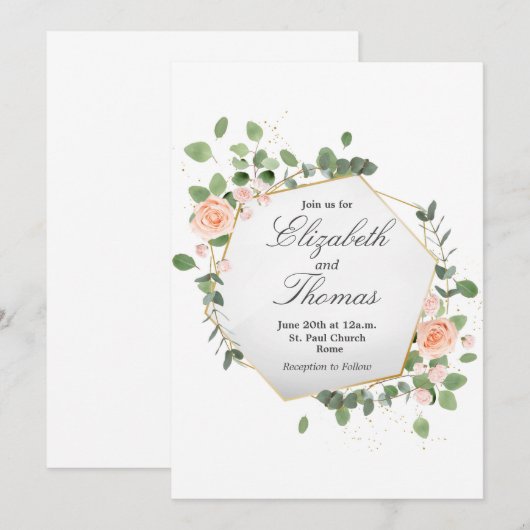 春の花のご案内 招待状 (正面/裏面)