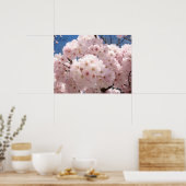 春の花のアートポスター 桃色の木の花 ポスター (キッチン)