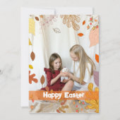春の花のイースター写真ホリデーカード サンキューカード (正面)