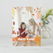 春の花のイースター写真ホリデーカード サンキューカード (スタンド正面)