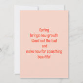 春の花のイースター写真ホリデーカード サンキューカード (裏面)