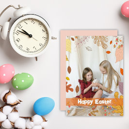 春の花のイースター写真ホリデーカード サンキューカード