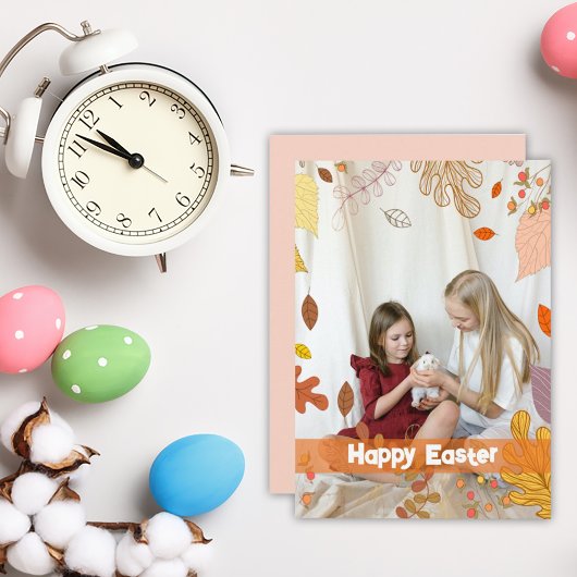 春の花のイースター写真ホリデーカード サンキューカード