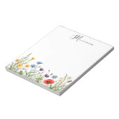 春の花のカスタム名入りメモ帳 ノートパッド (回転)