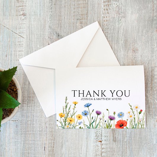 春の花のカップル感謝カード サンキューカード