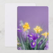 春の花のグリーティングカード（パステル調） シーズンカード (正面/裏面)