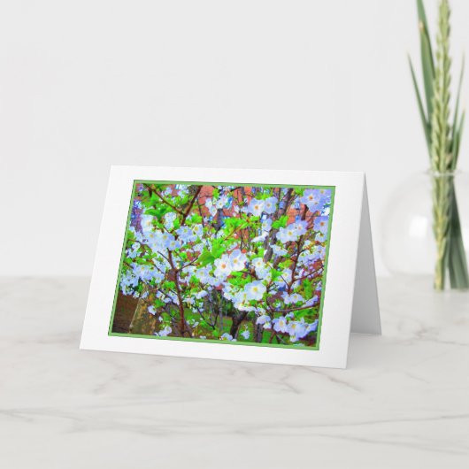 春の花のグリーティ空白のングカード カード (正面)