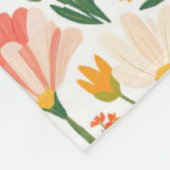 春の花のシームレスパターン フリースブランケット (角)