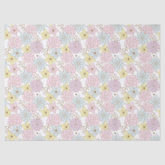 春の花のティッシュペーパー 薄葉紙 (正面)