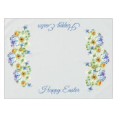 春の花のハッピーイースター テーブルクロス (正面(横))