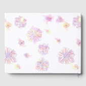 春の花のパーソナライズされた水結婚色 ゲストブック (裏面)