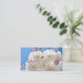 春の花のビジネスカード 青空 自然 名刺 (スタンド正面)