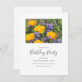 '春の花のフィールド' 招待状 (正面/裏面)