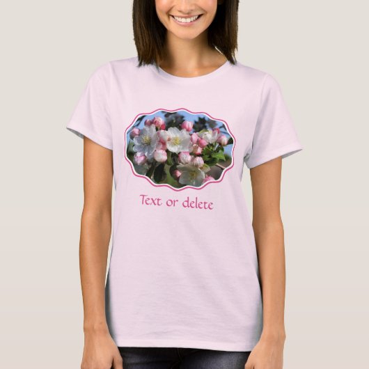 春の花のフラワーモチーフ オリジナルデザイン Tシャツ (正面)