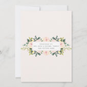 春の花のブッシュ | ウェディングシャワーの招待状 招待状 (裏面)