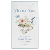 春の花のブライダルシャワーティーパーティー スモールペーパーバッグ (裏面)