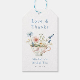 春の花のブライダルシャワー・ティーパーティー ギフトタグ