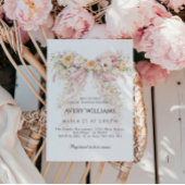 春の花のブーケ ブライダルシャワーのお知らせ 招待状