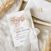 春の花のブーケ ブライダルシャワーのお知らせ 招待状