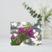 春の花のボケSeason's Greetings ポストカード (スタンド正面)