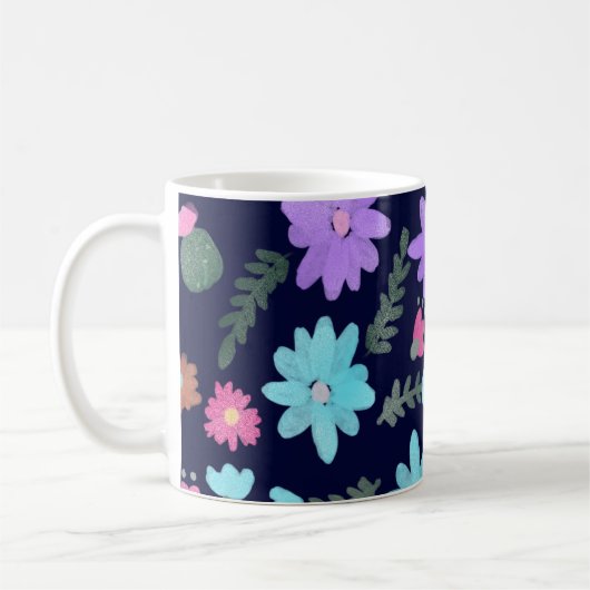 春の花のママ コーヒーマグカップ (左)
