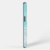 春の花のマルチブルーデザイン iPhoneケース (右側面)