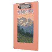 春の花のヴィンテージ旅行ポスター クリップボード (左)