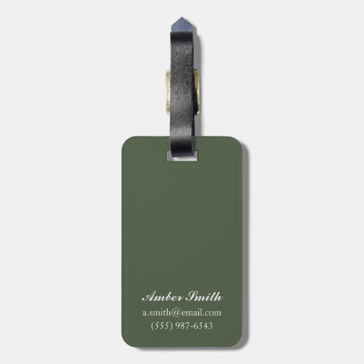 春の花のヴィンテージ旅行ポスター ラゲッジタグ (裏面縦)