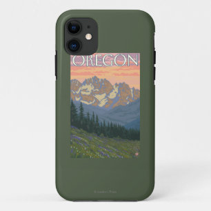 春の花のヴィンテージ旅行ポスター iPhone 11 ケース