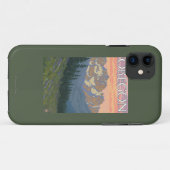 春の花のヴィンテージ旅行ポスター Case-Mate iPhoneケース (裏面(横))