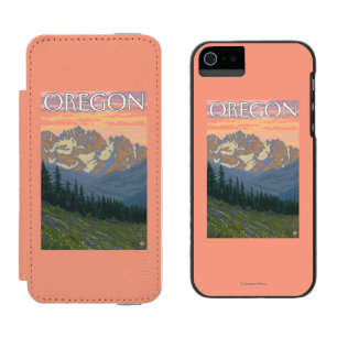 春の花のヴィンテージ旅行ポスター iPhone SE/5/5sウォレットケース