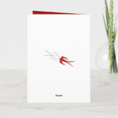 春の花の二重幸福の中国のな結婚式 シーズンカード (裏面)