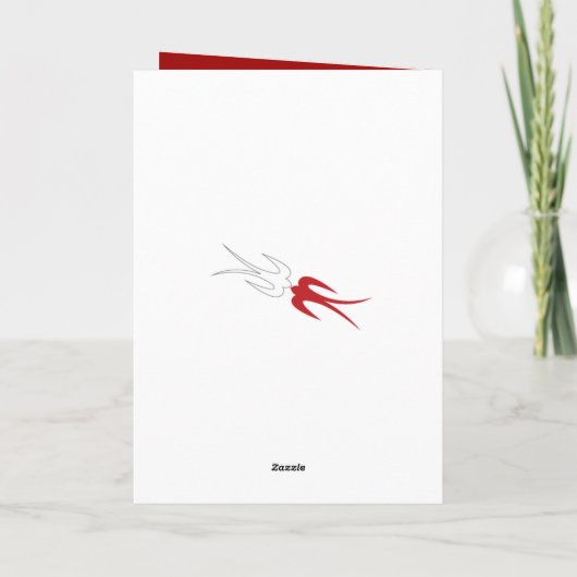 春の花の二重幸福の中国のな結婚式 シーズンカード (裏面)