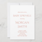 春の花の傘の水彩ベイビーシャワー 招待状 (裏面)