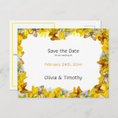 春の花の写真なし日付の保存 案内ポストカード (正面/裏面)