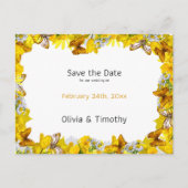 春の花の写真なし日付の保存 案内ポストカード (正面)