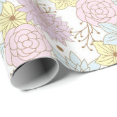 春の花の包装紙 ラッピングペーパー (ロールコーナー)