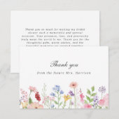 春の花の境界線 ブライダルシャワー サンキューカード (正面/裏面)