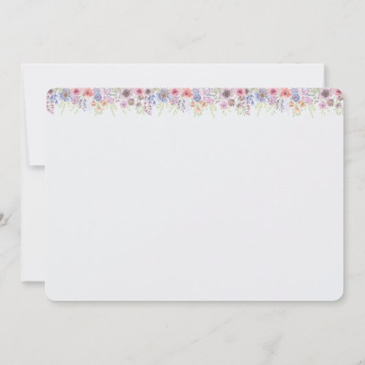 春の花の庭ありがとう サンキューカード (裏面)