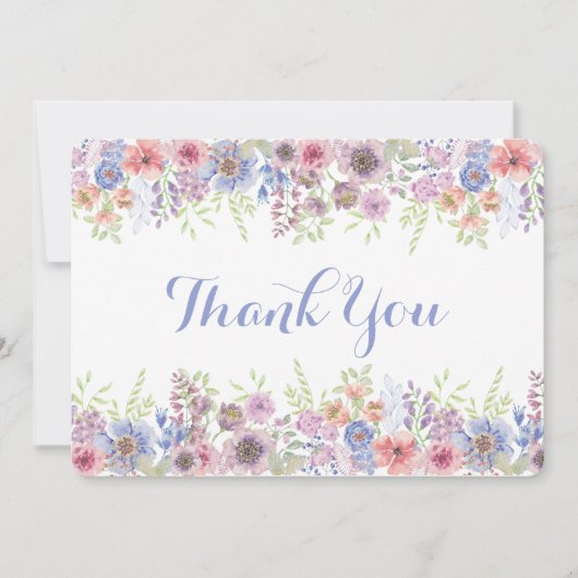 春の花の庭ありがとう サンキューカード (正面)