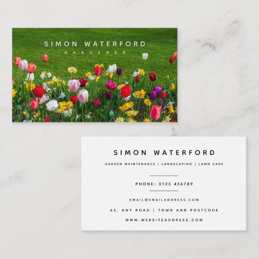 春の花の庭師 名刺 (正面/裏面)