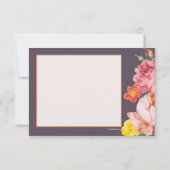 春の花の感謝の手紙 招待状 (裏面)