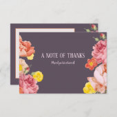 春の花の感謝の手紙 招待状 (正面/裏面)