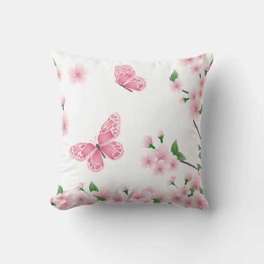 春の花の抱き枕 クッション (正面)