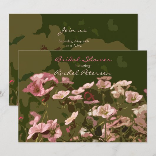 春の花の招待状 招待状 (正面/裏面)