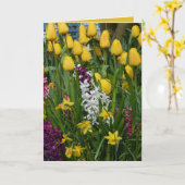 春の花の挨拶状 カード (黄色い花)
