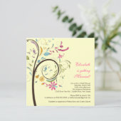 春の花の木のブライダルシャワーの招待状 招待状 (スタンド正面)