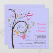 春の花の木のブライダルシャワーの招待状 招待状 (正面/裏面)